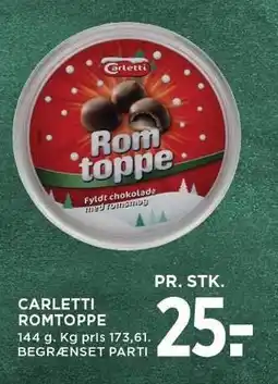 MENY CARLETTI ROMTOPPE tilbud