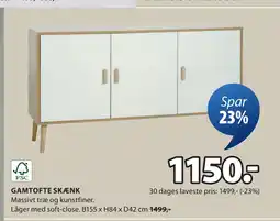JYSK GAMTOFTE SKÆNK tilbud