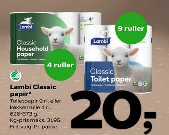 Coop 365 Lambi Classic papir tilbud