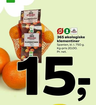 Coop 365 365 økologiske klementiner tilbud
