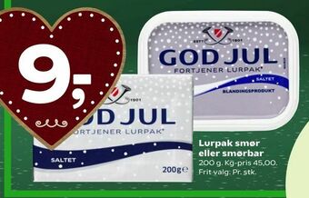 Coop 365 Lurpak smør eller smørbar tilbud