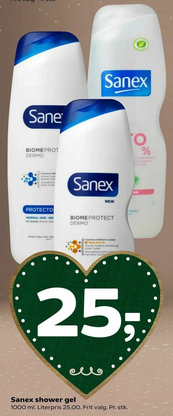 Sanex shower gel tilbud hos Coop 365