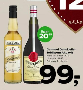 Coop 365 Gammel Dansk eller Jubilæum Akvavit tilbud