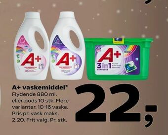 Coop 365 A+ vaskemiddel tilbud