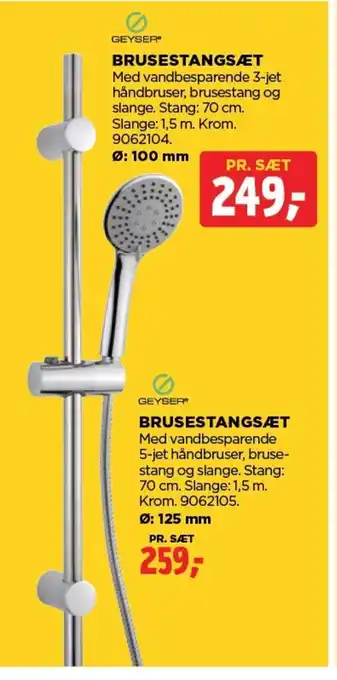jem & fix Brusestangsæt tilbud