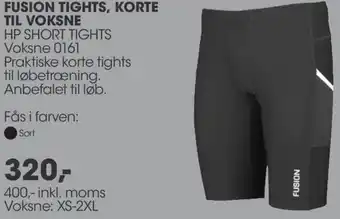 Sportigan Fusion Tights, Korte Til Voksne 400 Inkl.Moms tilbud