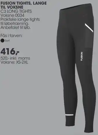 Sportigan Fusion Tights, Lange Til Voksne 520 Inkl.Moms tilbud