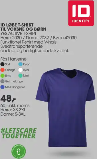 Sportigan ID Løbe T-Shirt Til Voksne Og Børn 60 Inkl.Moms tilbud
