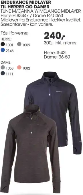 Sportigan Endurance Midlayer Til Herrer Og Damer 300 Inkl.Moms tilbud