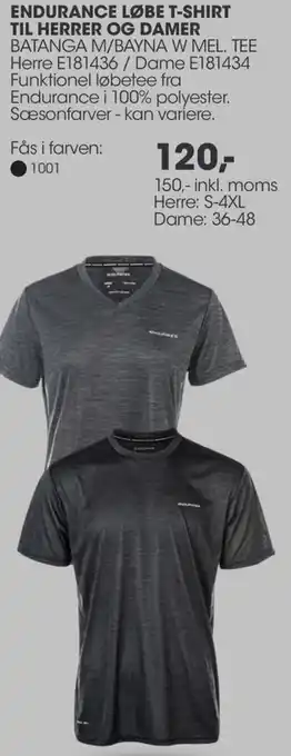 Sportigan Endurance Løbe T-Shirt Til Herrer Og Damer 150 Inkl.Moms tilbud