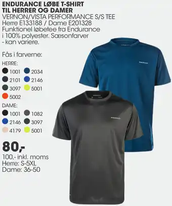 Sportigan Endurance Løbe T-Shirt Til Herrer Og Damer 100 Inkl.Moms tilbud