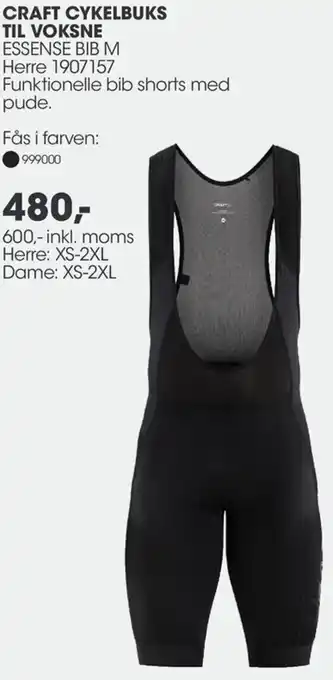 Sportigan Craft Cykelbuks Til Voksne 600 Inkl.Moms tilbud