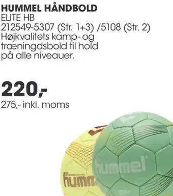 Sportigan Hummel Håndbold Elite HB 275 Inkl.Moms tilbud