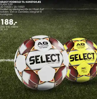 Select Fodbold Til Kunstgræs Flash Turf 235 Inkl.Moms