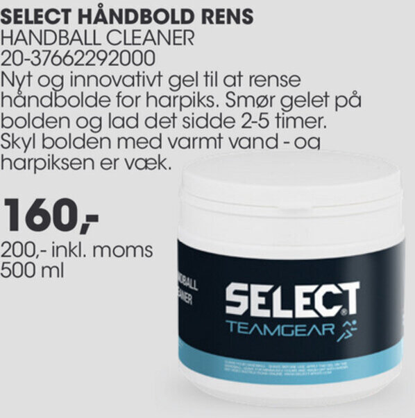Select Håndbold Rens Handball Cleaner tilbud hos Sportigan