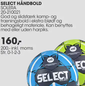 Sportigan Select Håndbold Solera 200 Inkl.Moms tilbud