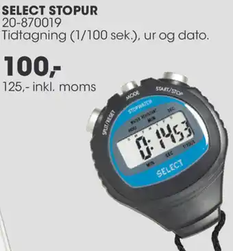 Sportigan Select Stopur 20-870019 125 Inkl.Moms tilbud