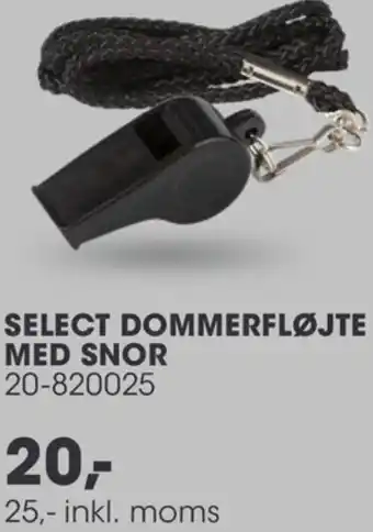 Sportigan Select Dommerfløjte Med Snor 25 Inkl.Moms tilbud