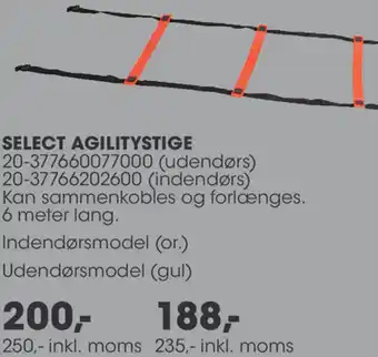 Sportigan Select Agilitystige 235 Inkl.Moms tilbud