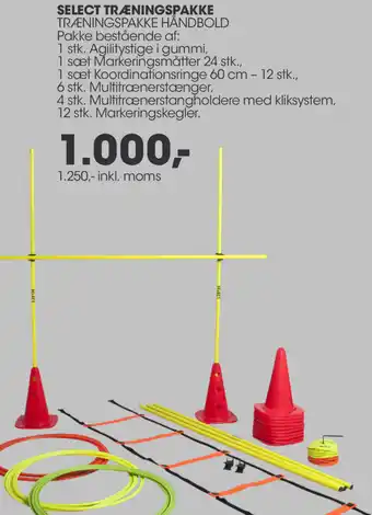 Sportigan Select Træningspakke 1.250 Inkl.Moms tilbud