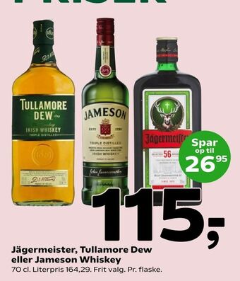 Coop 365 Jägermeister, Tullamore Dew eller Jameson Whiskey tilbud