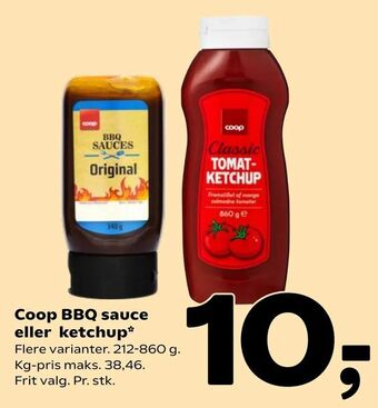 Coop 365 Coop BBQ sauce eller ketchup tilbud