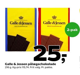 Coop 365 Galle & Jessen pålægschokolade tilbud