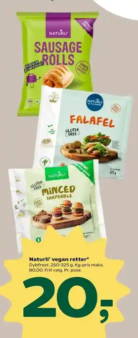 Coop 365 Naturli' vegan retter tilbud