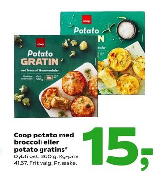 Coop potato med broccoli eller potato gratins