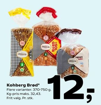 Coop 365 Kohberg Brød tilbud