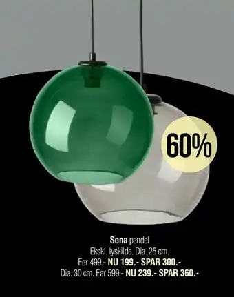 Ilva Sona pendel tilbud
