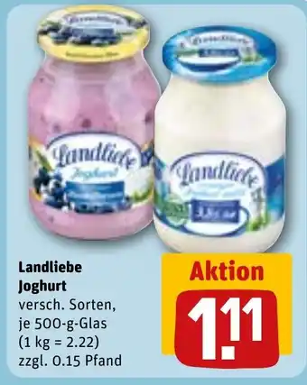 REWE LANDLIEBE Joghurt tilbud