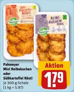 REWE DE Pahmeyer Mini Reibekuchen oder Süßkartoffel Rösti tilbud