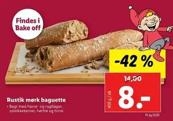 Rustik mørk baguette