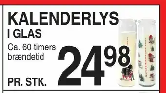 Kalenderlys i glas