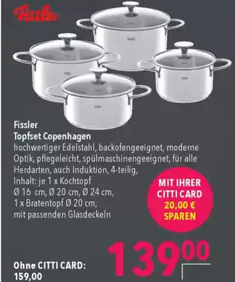 Citti Fissler Topfset Copenhagen tilbud