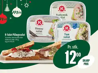 Min Købmand K-Salat Pålægssalat tilbud