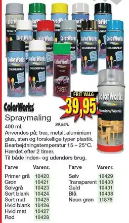 ColorWorks Spraymaling