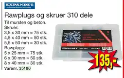 Harald Nyborg Rawplugs og skruer 310 dele tilbud