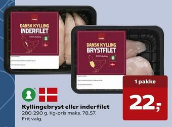 Dagli'Brugsen Kyllingebryst eller inderfilet tilbud