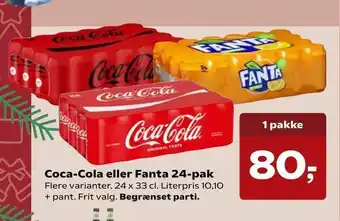 Dagli'Brugsen Coca-Cola eller Fanta 24-pak tilbud