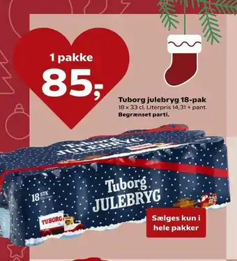 Dagli'Brugsen Tuborg julebryg 18 pakke tilbud