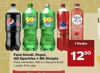 Dagli'Brugsen Faxe Kondi, Pepsi, AD Sparkles + BK Simple tilbud