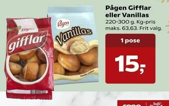 Dagli'Brugsen Pågen Gifflar eller Vanillas tilbud