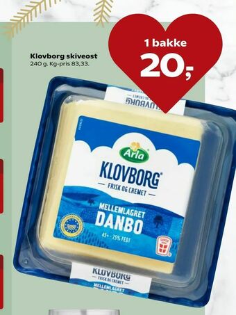 Dagli'Brugsen Klovborg skiveost tilbud