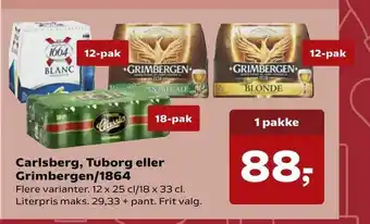 Carlsberg, Tuborg eller Grimbergen/1864