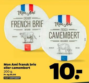 Netto Mon Ami fransk brie eller camembert tilbud