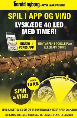 Harald Nyborg SPIL I APP OG VIND LYSKÆDE 40 LED MED TIMER! tilbud