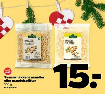 Netto Svansø hakkede mandler eller mandelsplitter tilbud