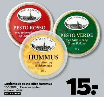 Løgismose pesto eller hummus
